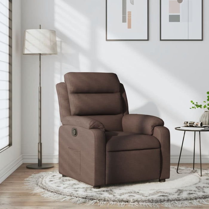 Fotoliu rabatabil, maro închis, material textil - WALTI WALTI