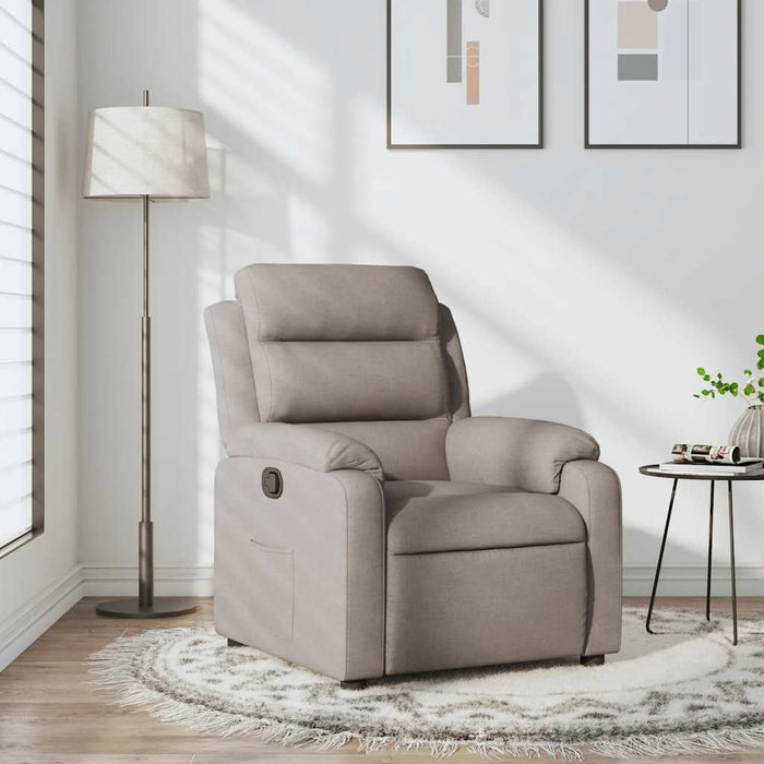 Fotoliu rabatabil, gri taupe, material textil - WALTI WALTI