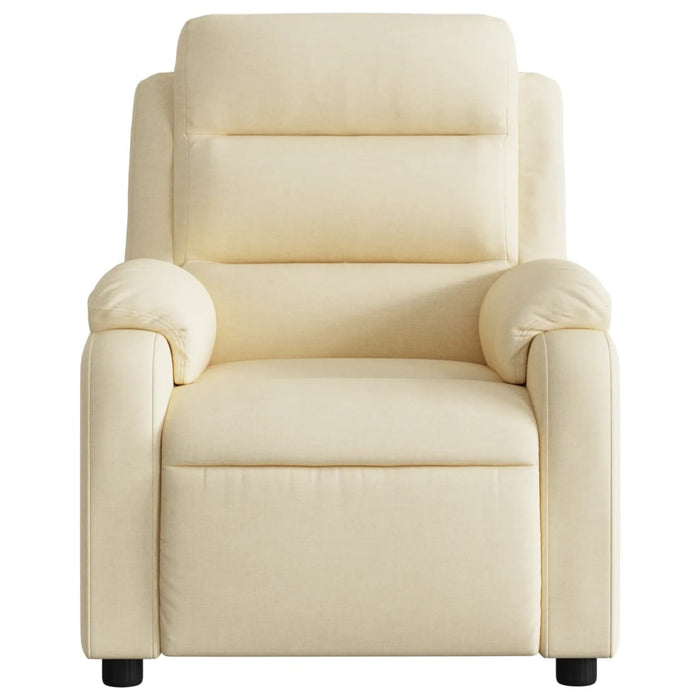 Fotoliu rabatabil, crem, material textil WALTI