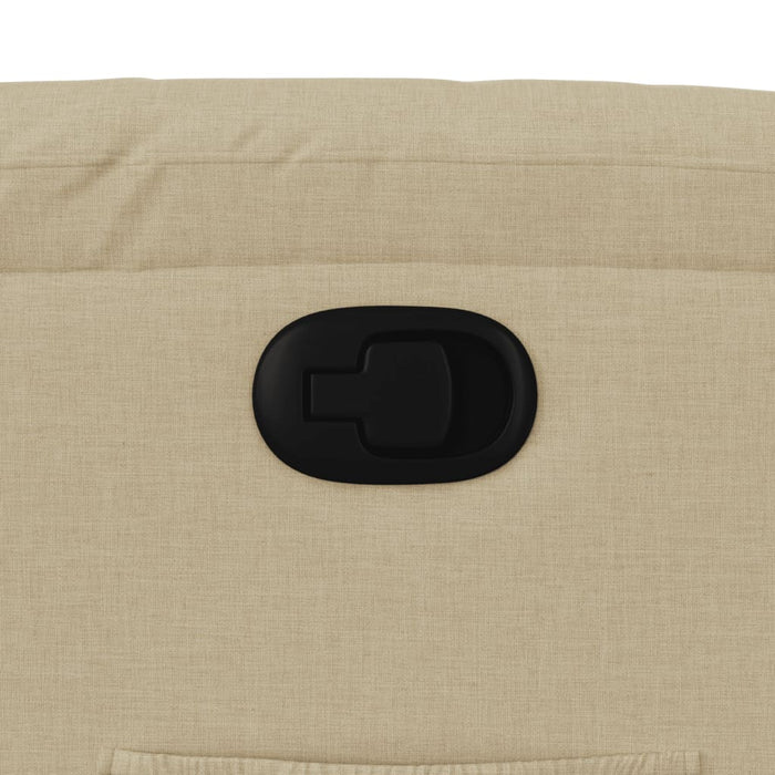 Fotoliu rabatabil, crem, material textil WALTI