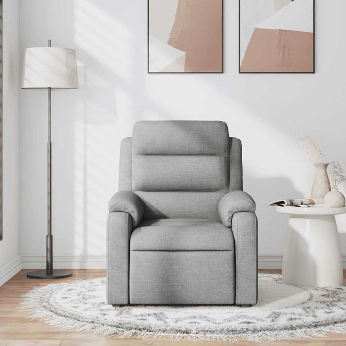 Fotoliu de masaj rabatabil, gri deschis, textil - WALTI WALTI