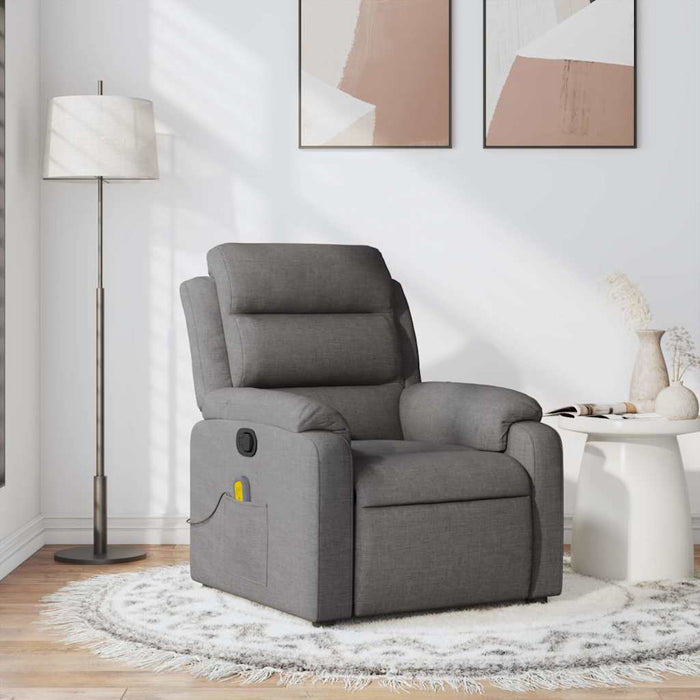 Fotoliu de masaj rabatabil, gri închis, material textil - WALTI WALTI
