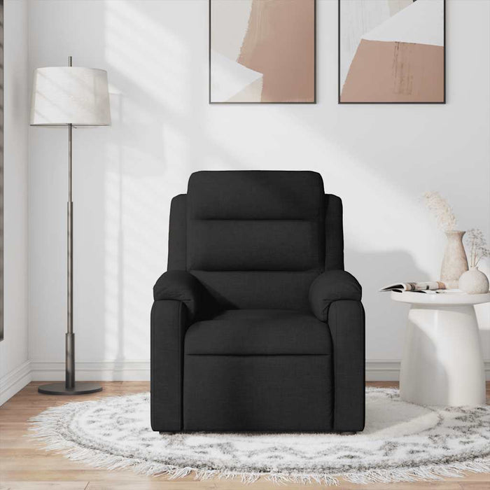 Fotoliu de masaj rabatabil, negru, material textil WALTI