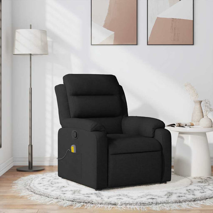 Fotoliu de masaj rabatabil, negru, material textil WALTI