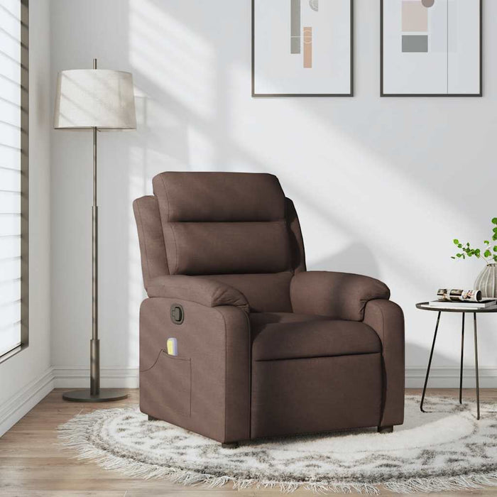 Fotoliu de masaj rabatabil, maro închis, material textil WALTI