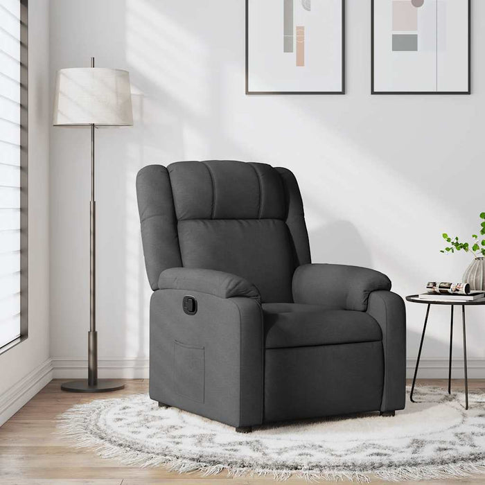 Fotoliu rabatabil, gri închis, material textil - WALTI WALTI