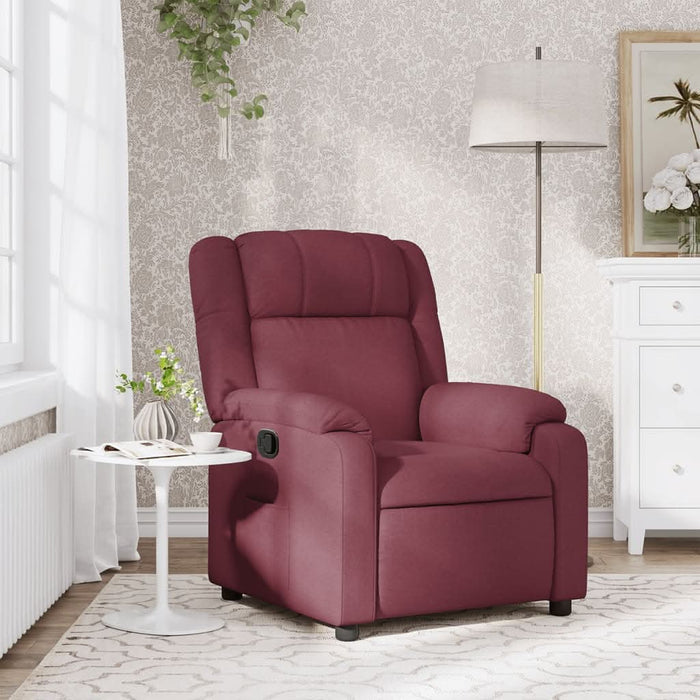 Fotoliu rabatabil, roșu vin, material textil - WALTI WALTI