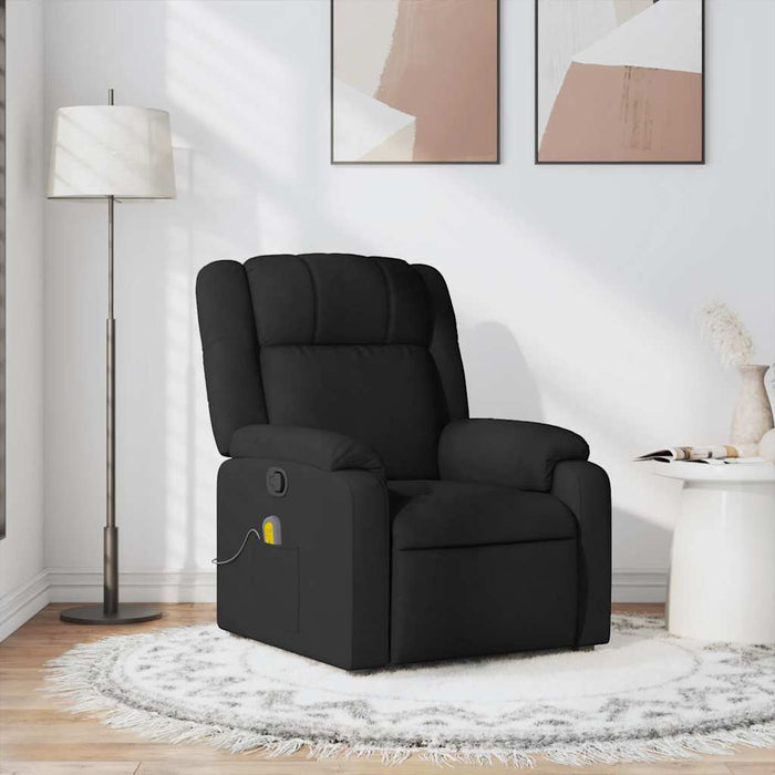 Fotoliu de masaj rabatabil, negru, material textil - WALTI WALTI