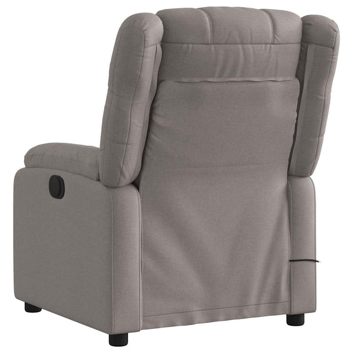 Fotoliu de masaj rabatabil, gri taupe, material textil - WALTI WALTI
