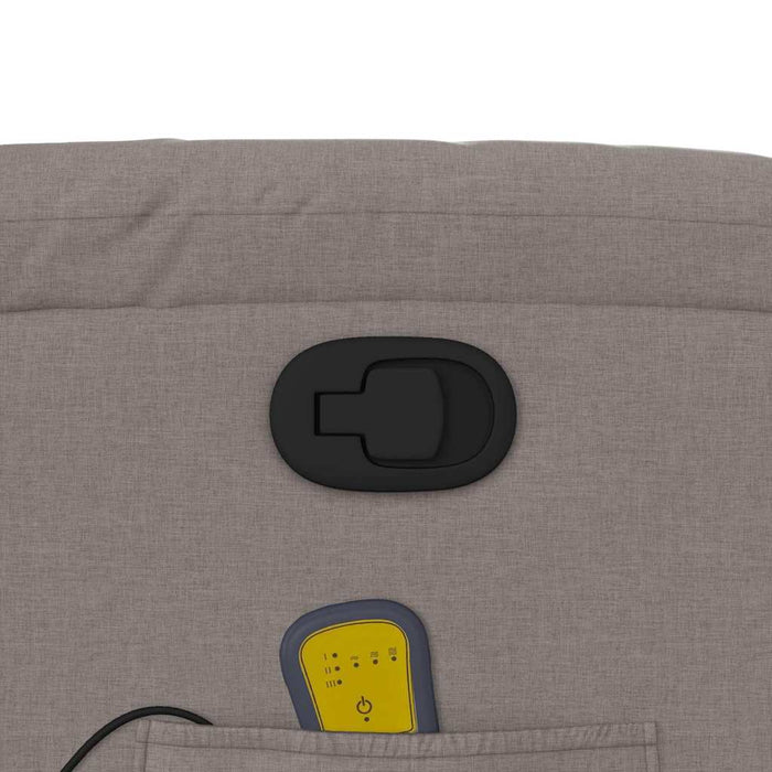 Fotoliu de masaj rabatabil, gri taupe, material textil - WALTI WALTI