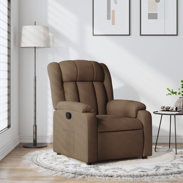 Fotoliu rabatabil, maro, material textil WALTI