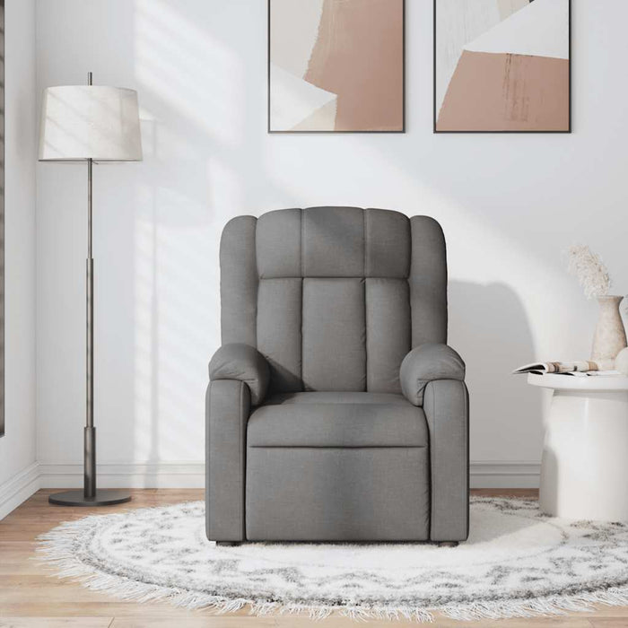 Fotoliu de masaj rabatabil, gri închis, material textil - WALTI WALTI