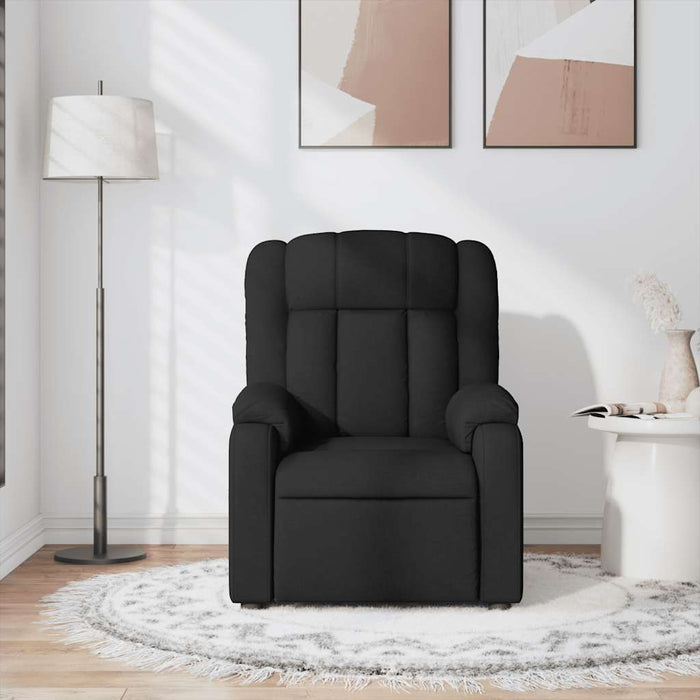 Fotoliu de masaj rabatabil, negru, material textil - WALTI WALTI