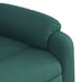 Fotoliu de masaj rabatabil, verde închis, material textil - WALTI WALTI