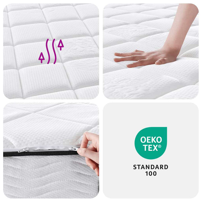Saltea cu arcuri împachetate Mediu Plus 160 x 200 cm Alb WALTI