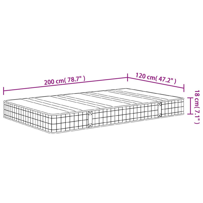 Saltea cu arcuri bonnell, fermitate medie, 120x200 cm - WALTI WALTI