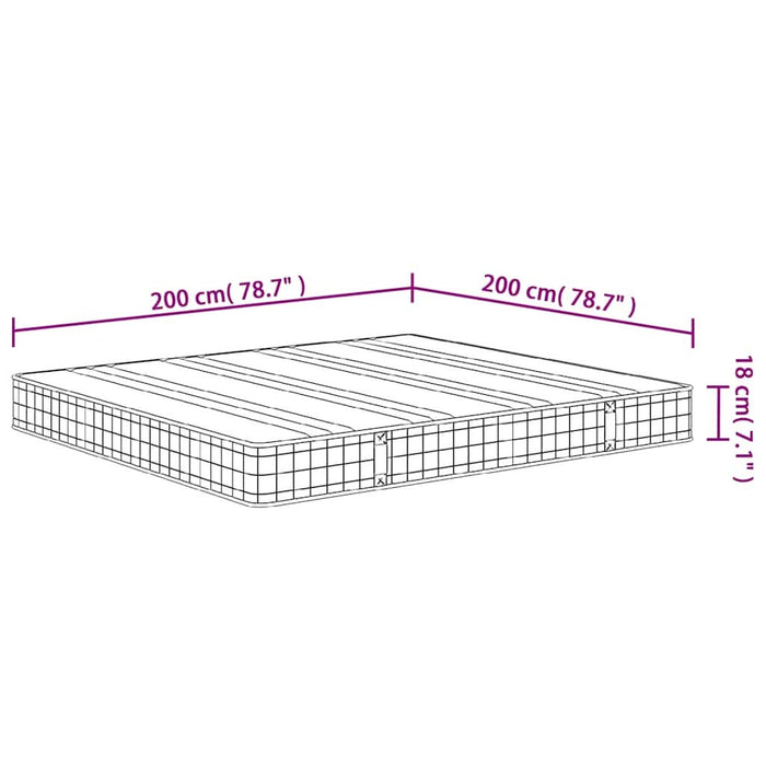 Saltea cu arcuri bonnell, fermitate medie, 200x200 cm - WALTI WALTI