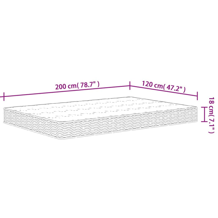 Saltea cu arcuri bonnell, fermitate medie, 120x200 cm - WALTI WALTI