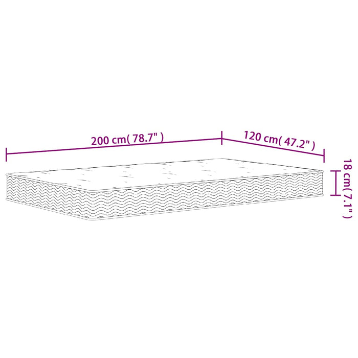 Saltea cu arcuri bonnell, fermitate medie, 120x200 cm WALTI