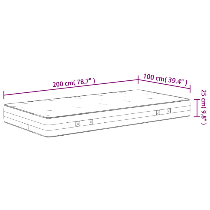 Saltea cu arcuri buzunar, fermitate medie, 100x200 cm - WALTI WALTI