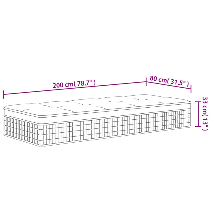 Saltea cu arcuri buzunar, fermitate medie plus, 80x200 cm - WALTI WALTI