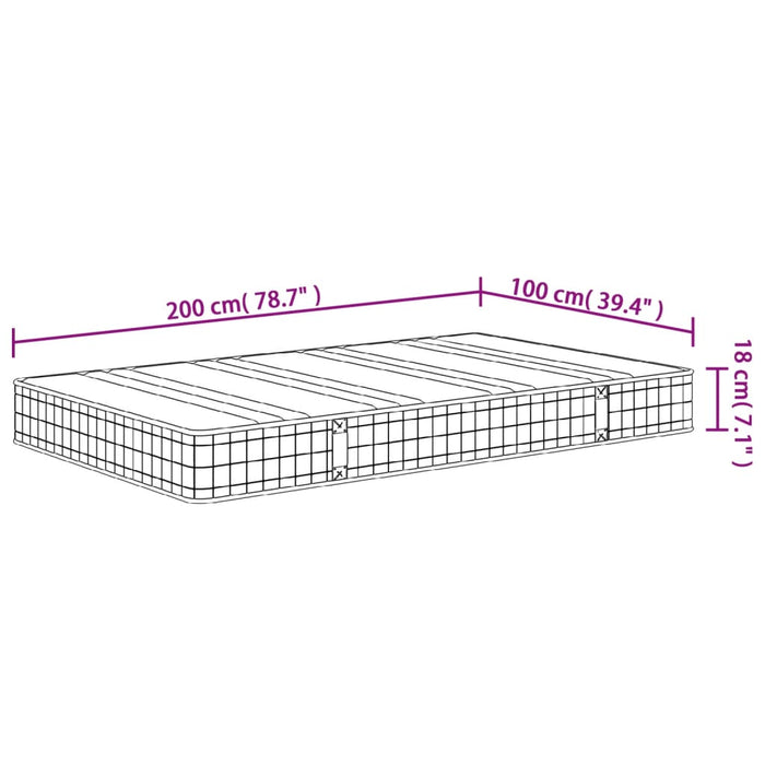 Saltea cu arcuri bonnell, fermitate medie, 100x200 cm - WALTI WALTI