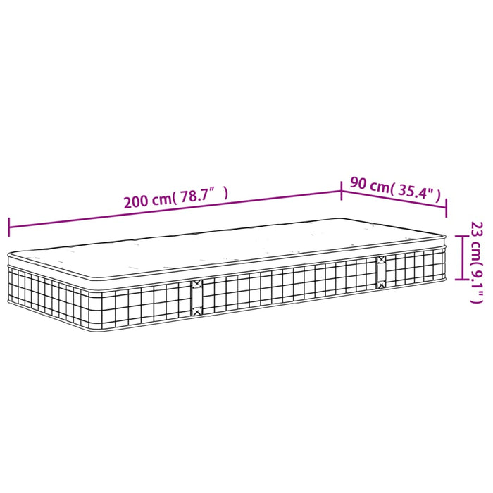 Saltea cu arcuri bonnell, fermitate medie, 90x200 cm - WALTI WALTI