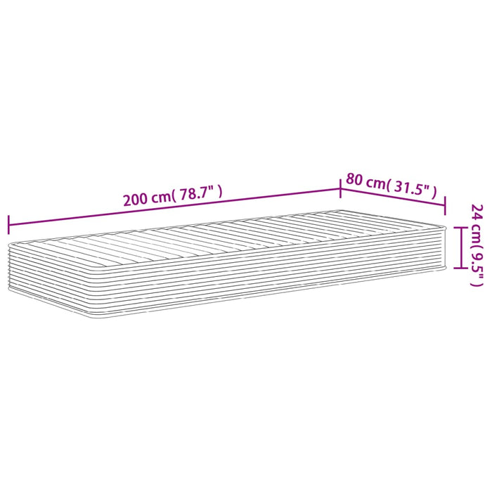 Saltea din spumă, fermitate medie moale, 80x200 cm - WALTI WALTI