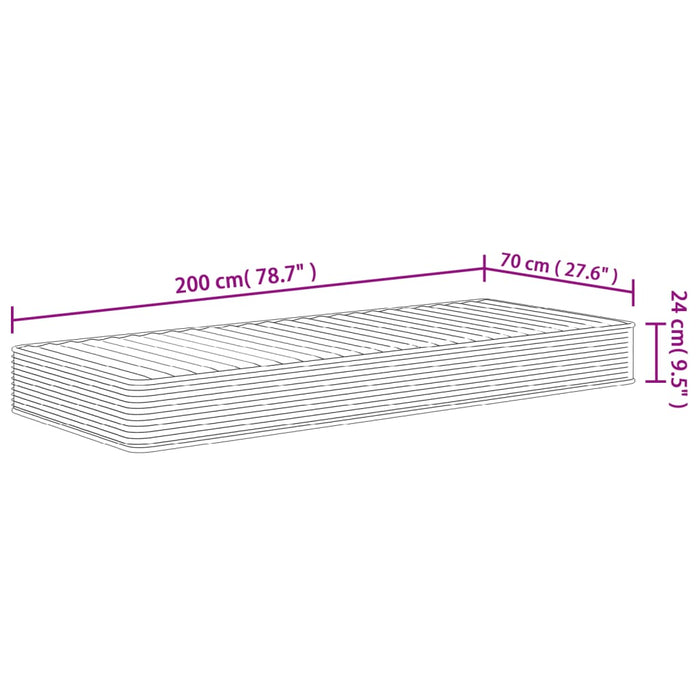 Saltea din spumă, fermitate medie moale, 70x200 cm - WALTI WALTI