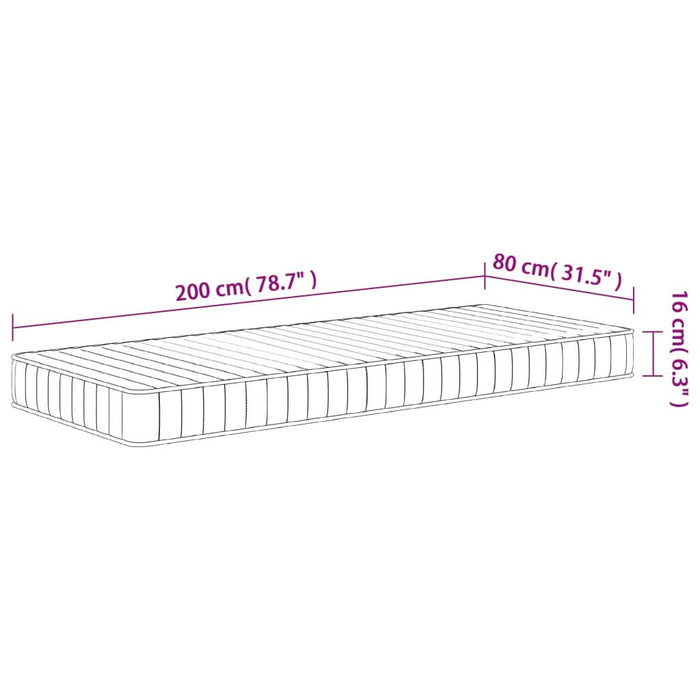 Saltea din spumă, fermitate medie moale, 80x200 cm - WALTI WALTI