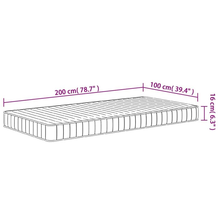 Saltea din spumă, fermitate medie moale, 100x200 cm - WALTI WALTI