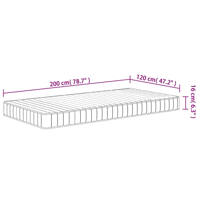 Saltea din spumă, fermitate medie moale, 120x200 cm - WALTI WALTI