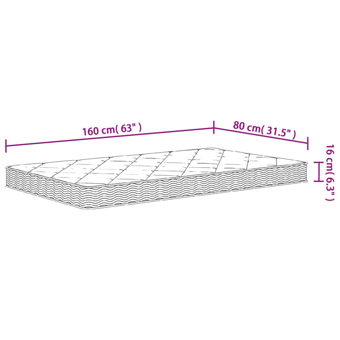 Saltea din spumă pentru copii, fermitate medie moale, 80x160 cm - WALTI WALTI