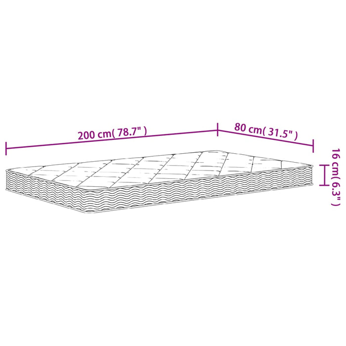 Saltea din spumă, fermitate medie moale, 80x200 cm - WALTI WALTI