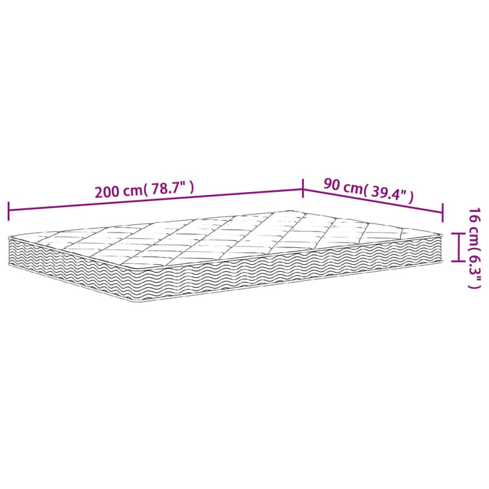 Saltea din spumă, fermitate medie moale, 90x200 cm - WALTI WALTI