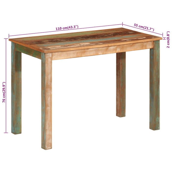 Masă de bucătărie, 110x55x76 cm, lemn masiv reciclat - WALTI WALTI