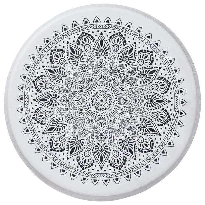 Masă de cafea rotundă ciocănită Alb Ø 55 x 55 cm Aluminiu - WALTI WALTI