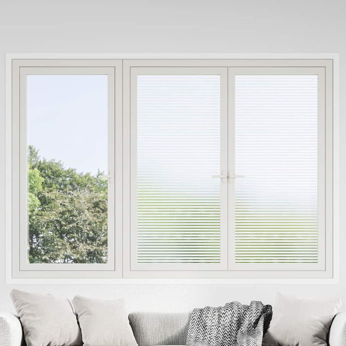 Folii fereastră, design sablat cu dungi, PVC - WALTI WALTI