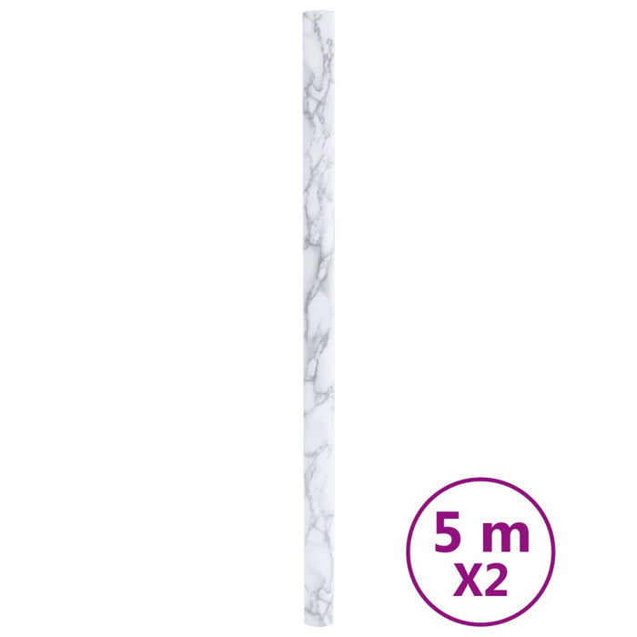 Autocolante mobilă autoadezive marmură, alb, 90x500 cm, PVC - WALTI WALTI