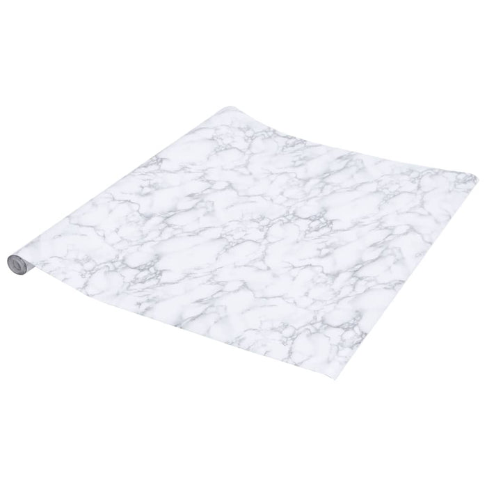 Autocolante mobilă autoadezive marmură, alb, 90x500 cm, PVC - WALTI WALTI