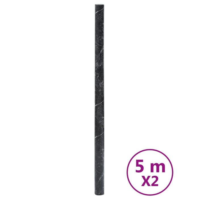 Autocolante pentru mobilier marmură, negru, 90x500 cm, PVC - WALTI WALTI