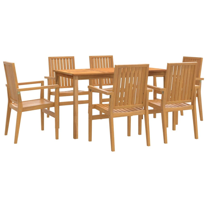 Set mobilier de grădină, 7 piese, lemn masiv de tec - WALTI WALTI