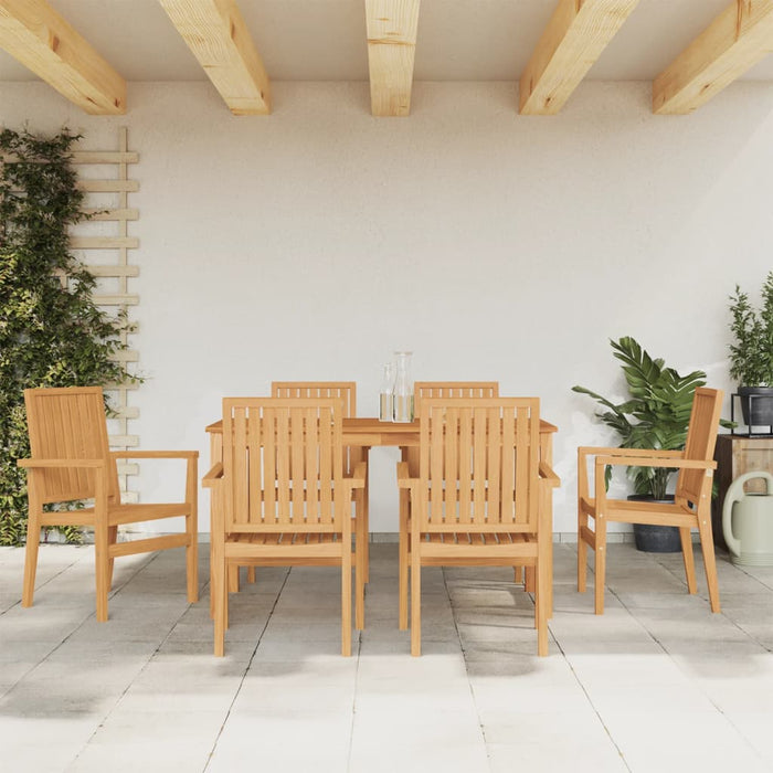 Set mobilier de grădină, 7 piese, lemn masiv de tec - WALTI WALTI