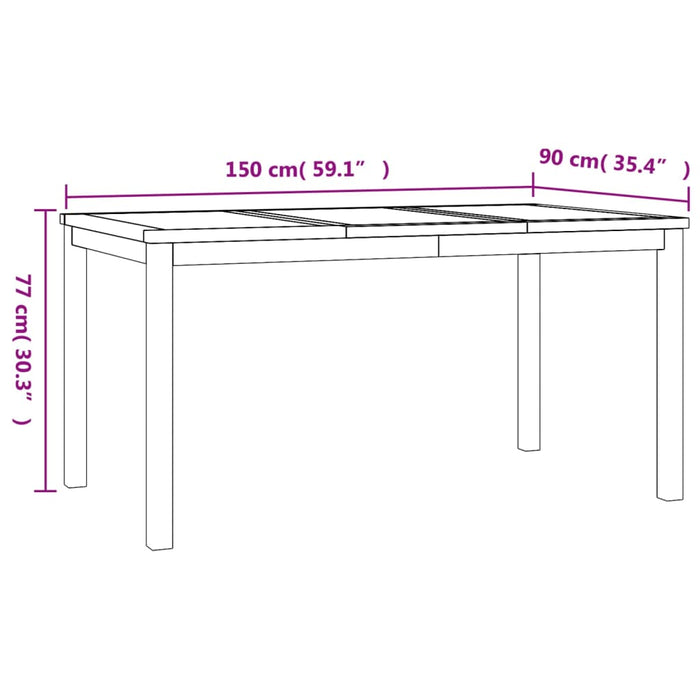 Set mobilier de grădină, 7 piese, lemn masiv de tec - WALTI WALTI