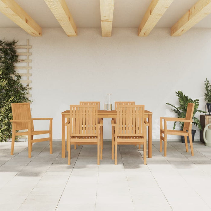 Set mobilier de grădină, 7 piese, lemn masiv de tec - WALTI WALTI