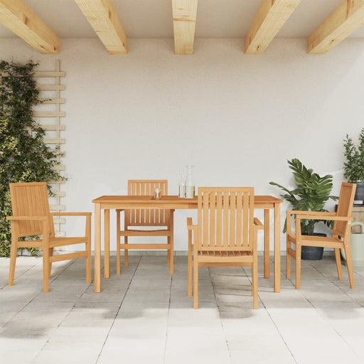 Set masă pentru grădină, lemn masiv de tec, 5 piese - WALTI WALTI