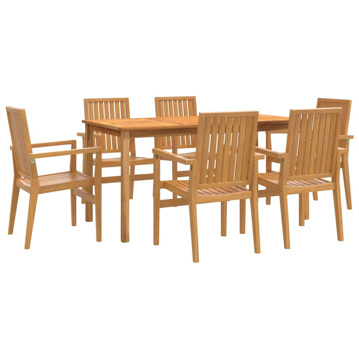 Set mobilier de grădină, 7 piese, lemn masiv de tec WALTI