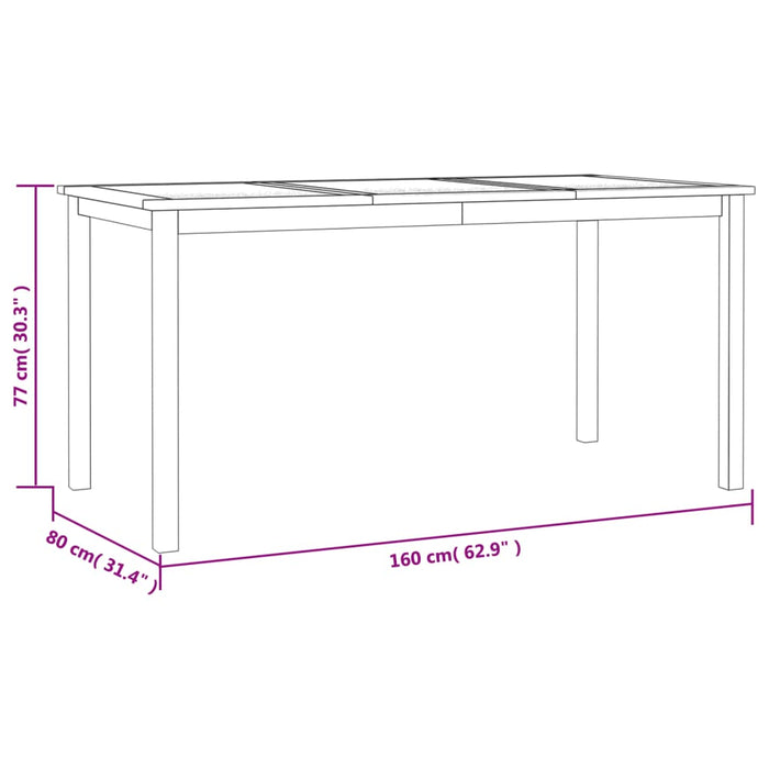 Set mobilier de grădină, 7 piese, lemn masiv de tec WALTI