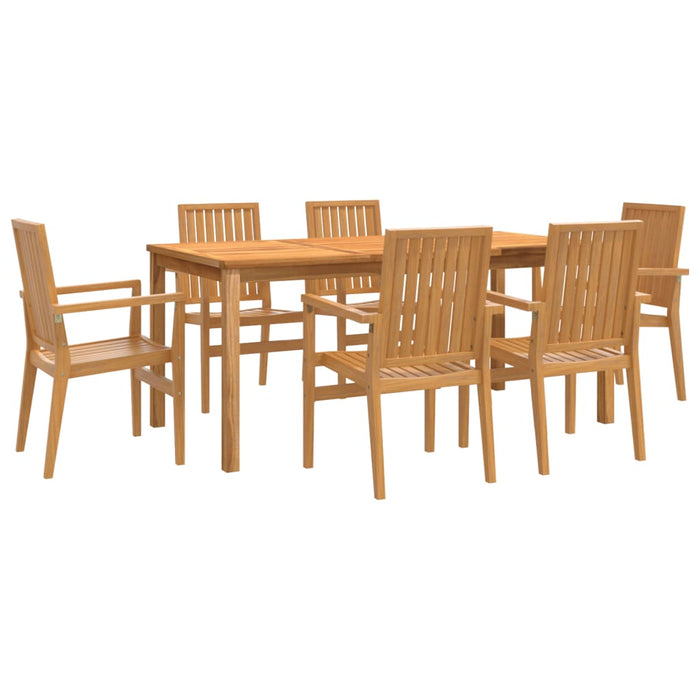 Set mobilier de grădină, 7 piese, lemn masiv de tec WALTI
