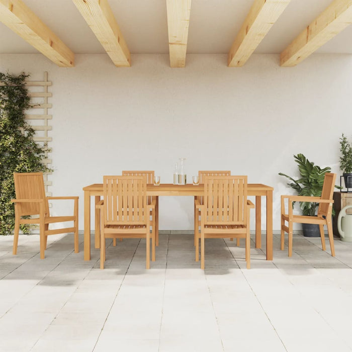 Set mobilier de grădină, 7 piese, lemn masiv de tec - WALTI WALTI